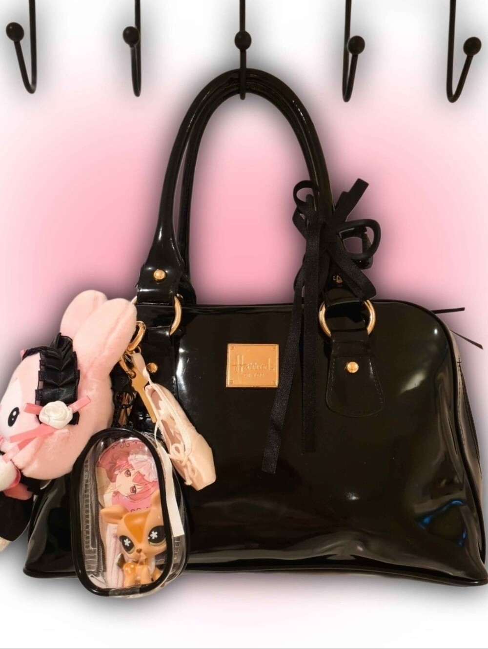 Harrods Patent Leather Bag